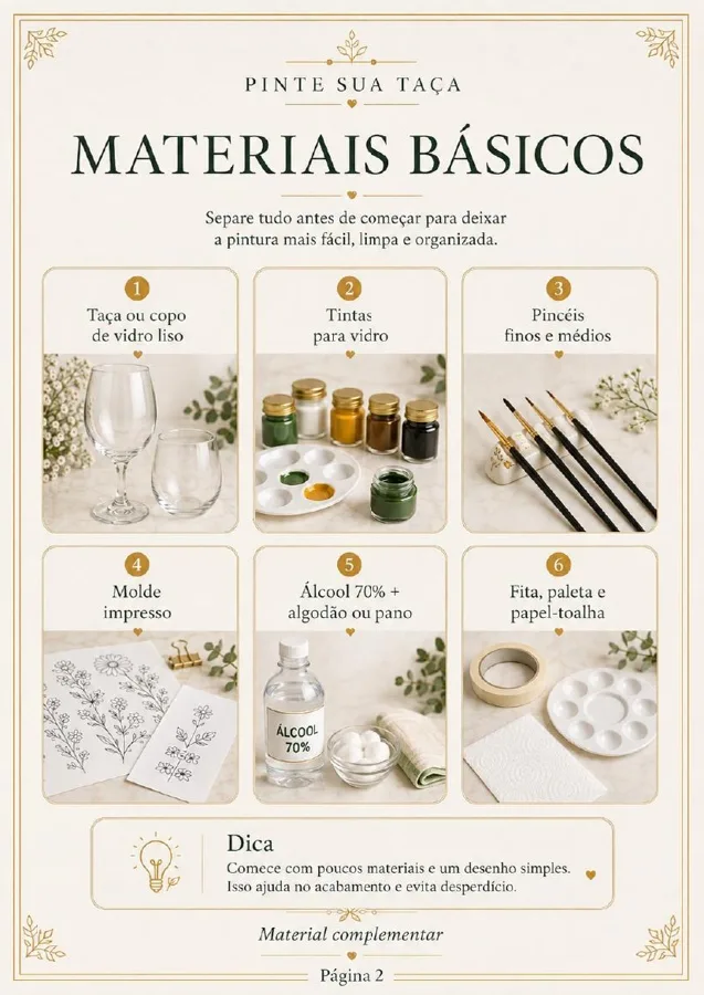Página do guia prático de pintura da coleção mística e astrológica